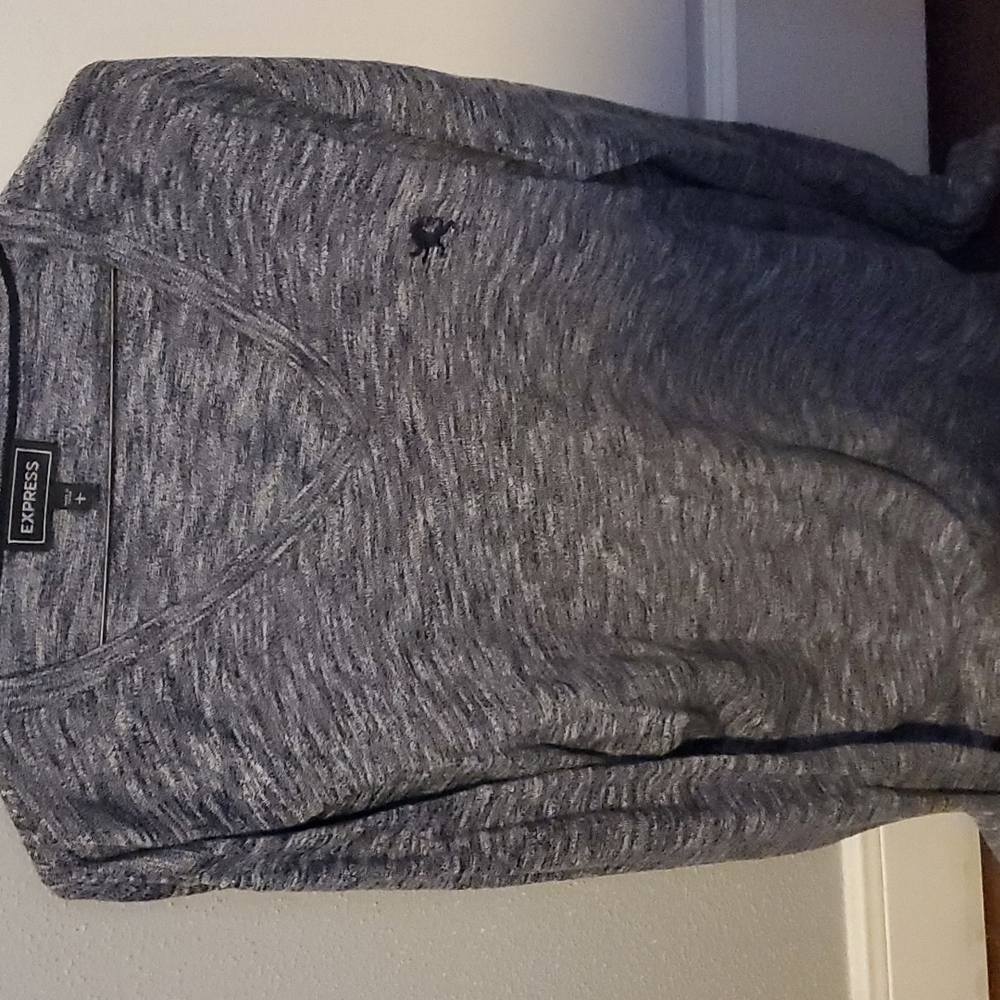 Express Long Sleeved sweater v neck shirt